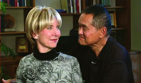 Joni and Ken Tada Joni and Ken looking at each other