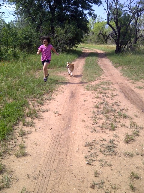 Katie running. Katie running.