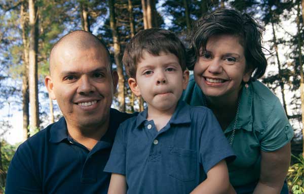 Adriana with her husband and son Adriana with her husband and son