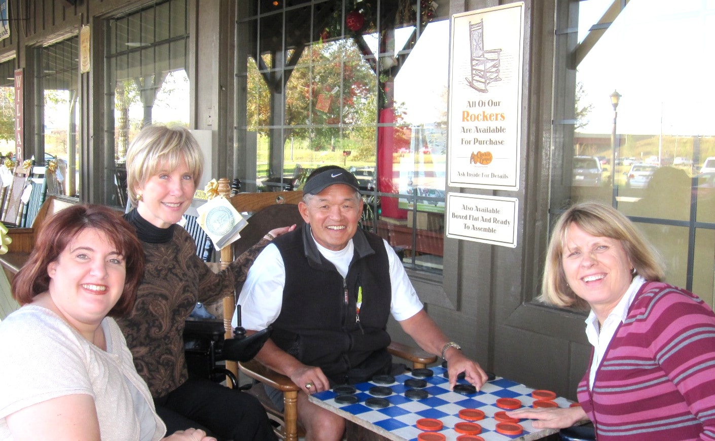 cracker barrel joni, ken, careen, and rainey at cracker barrel