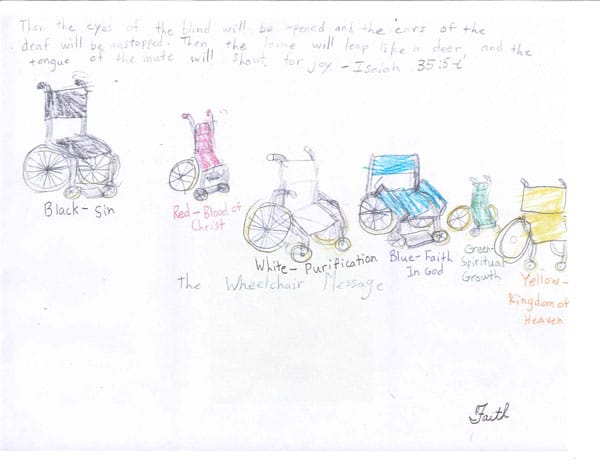Faith's Gospel Wheelchair Drawing Faith's Gospel Wheelchair Drawing