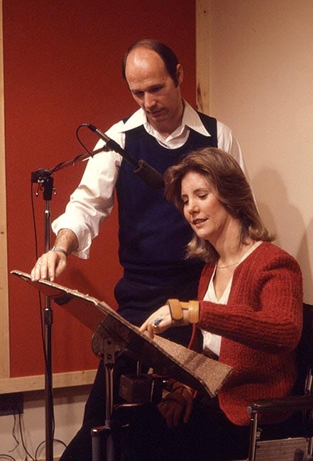 Joni in the recording studio Joni in the recording studio