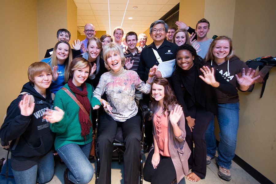 iwu students with joni