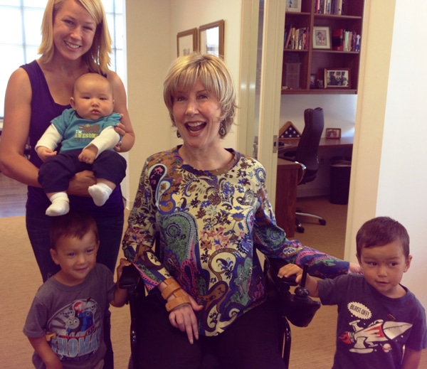 Joni with Bekah and her boys Joni with Bekah and her boys