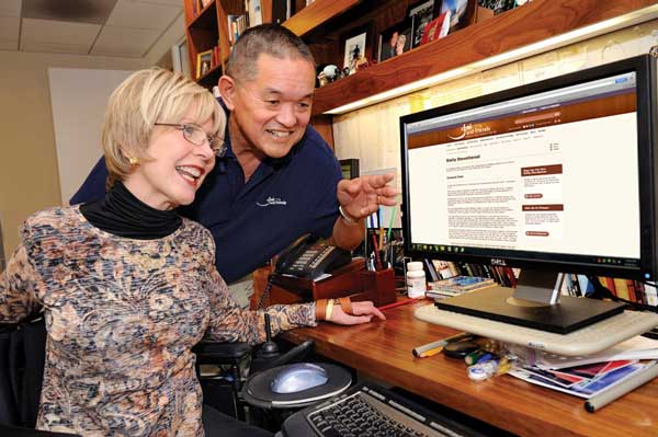 Joni and Ken reading the Daily Devotional Joni and Ken reading the Daily Devotional