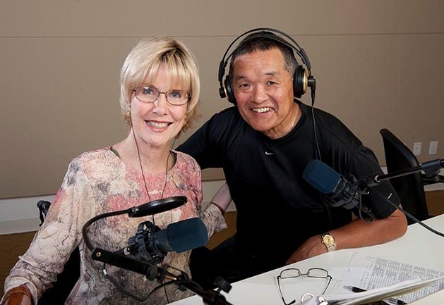 joni and ken in the radio studio