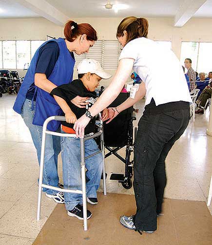 Jordani learning to use his walker Jordani learning to use his walker
