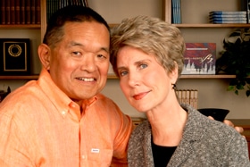 Joni and Ken together, reflecting