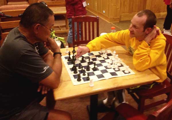 Josh...Master Chess Player Ken and Josh playing chess