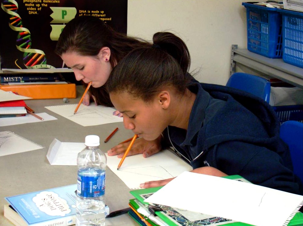 kids mouth drawing kids drawing with pencils in their mouth