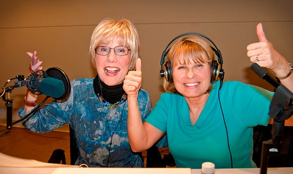joni and rainey in the radio studio