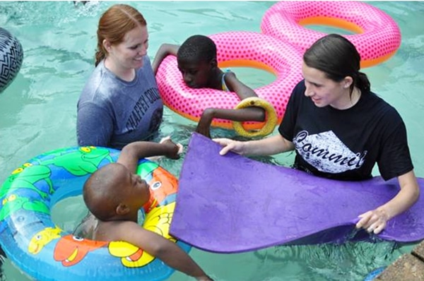 Interns serving in Uganda Interns serving in Uganda