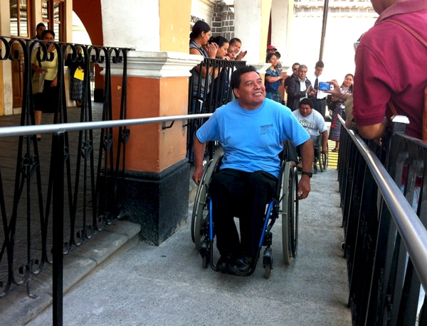 Wheeling up the Municipal ramp for the first time Wheeling up the Municipal ramp for the first time