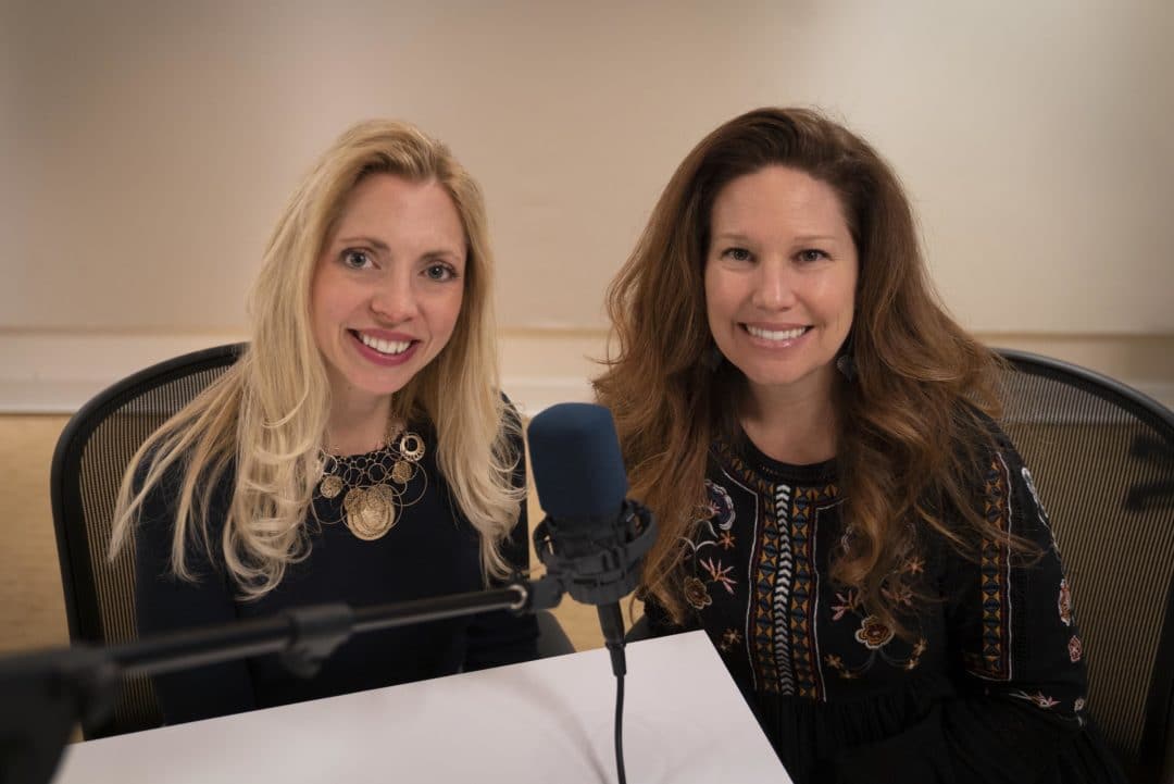 Shauna and Crystal in the recording studio