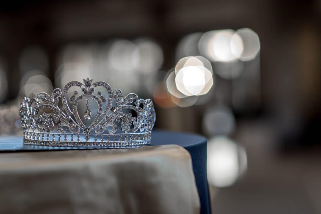 A crystal studded crown