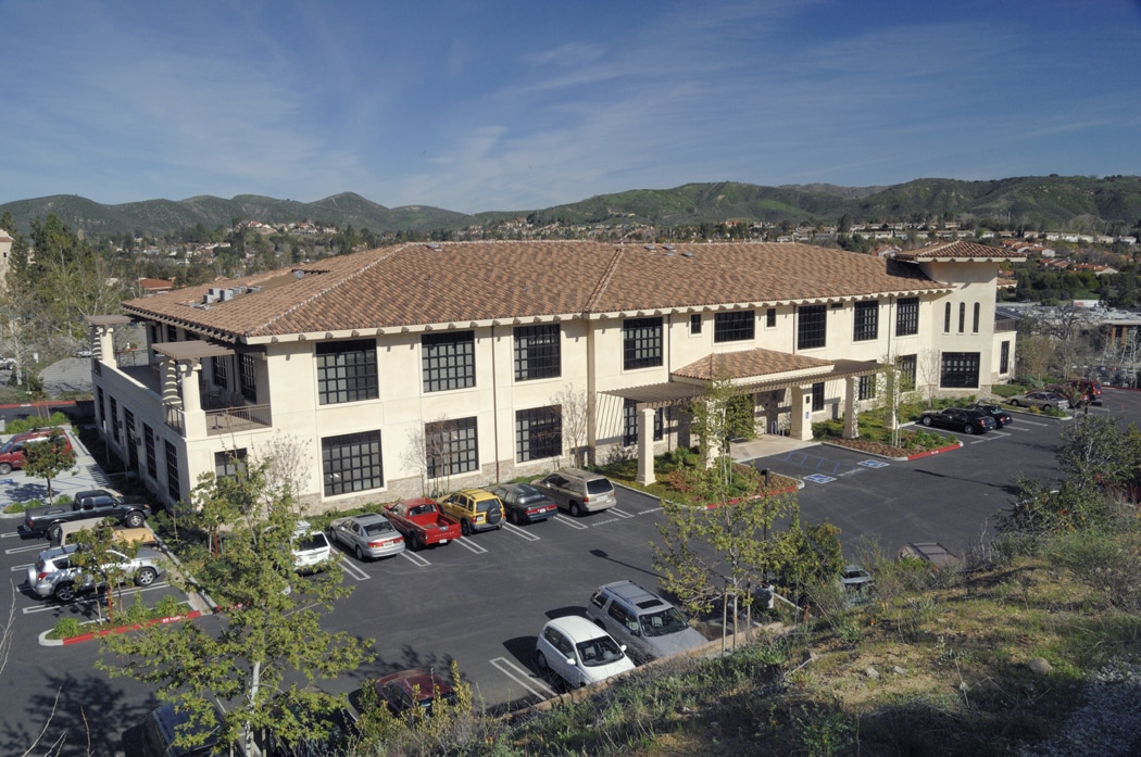 An above shot view of the Joni and Friends Agoura Hills building.