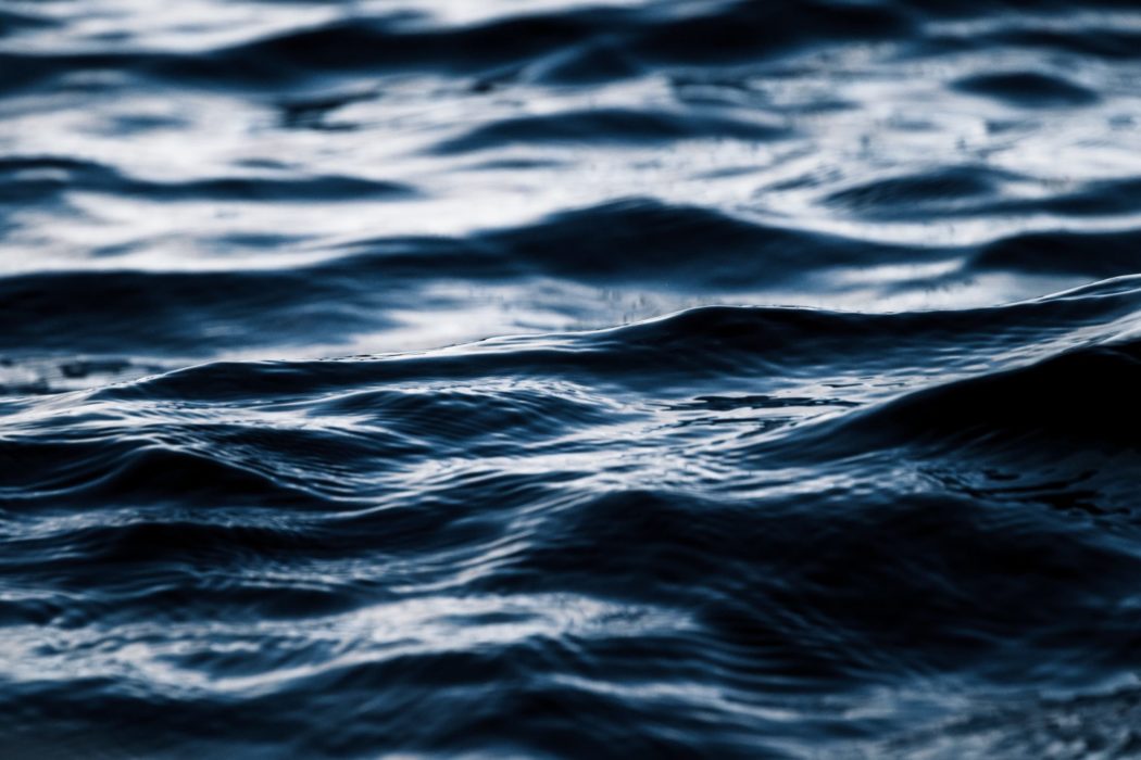 Close up of stirred up water.