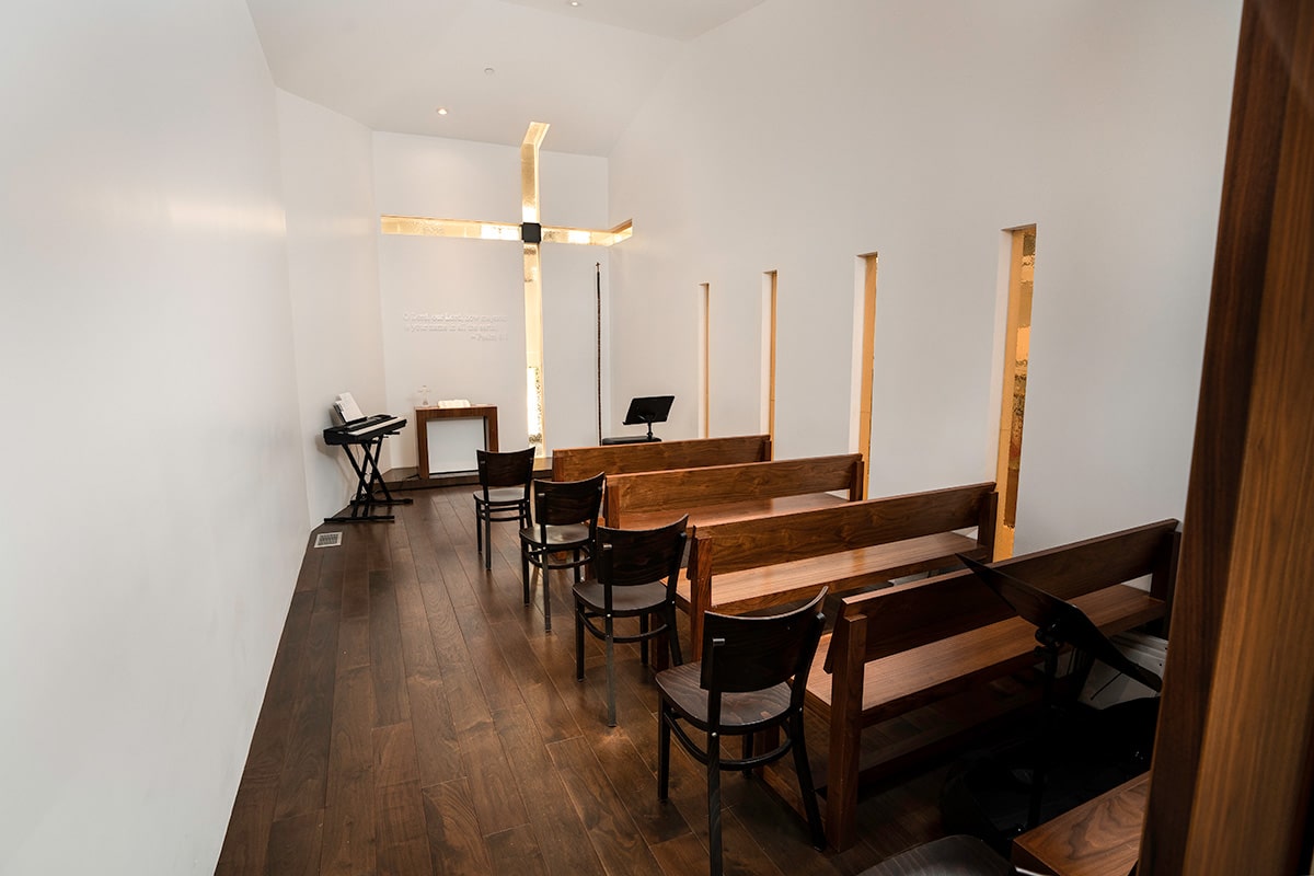 The floating chapel at the International Disability Center