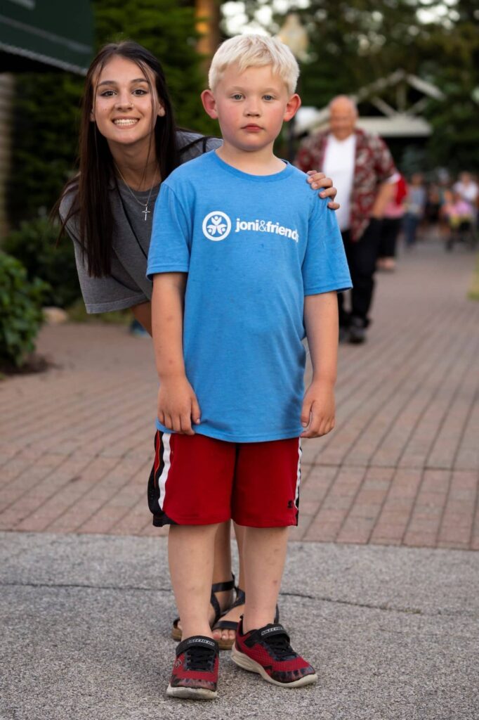Lance with his one-on-one volunteer, Madeline.