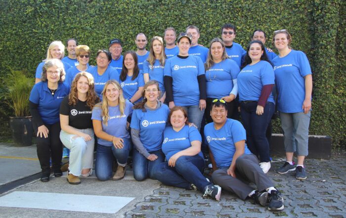 Group photo of Joni and Friends staff members with interns from Shepherds College.