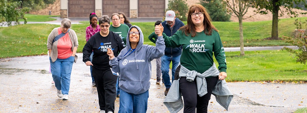 A group at a Walk 'N' Roll event