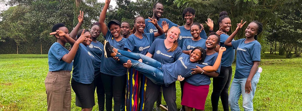 A group of interns in Uganda