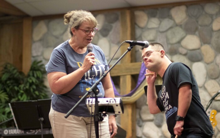 Shauna and BJ performing at the Family Retreat.