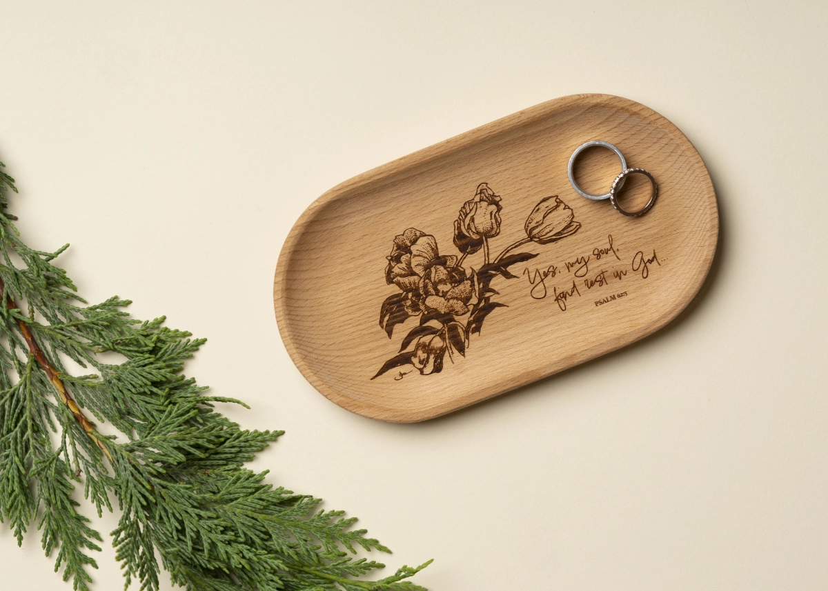 Joni's Floral Wooden Tray