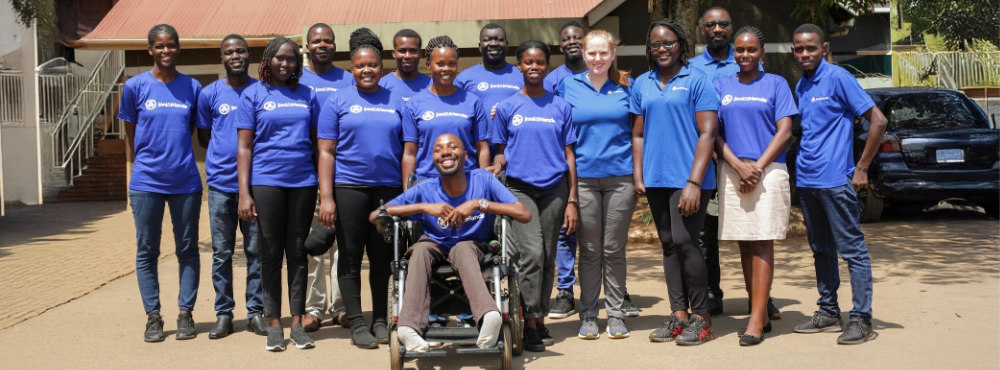 A group of interns in Uganda