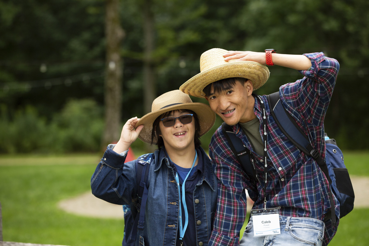 Caleb and his buddy became close friends right away during the Family Retreat.