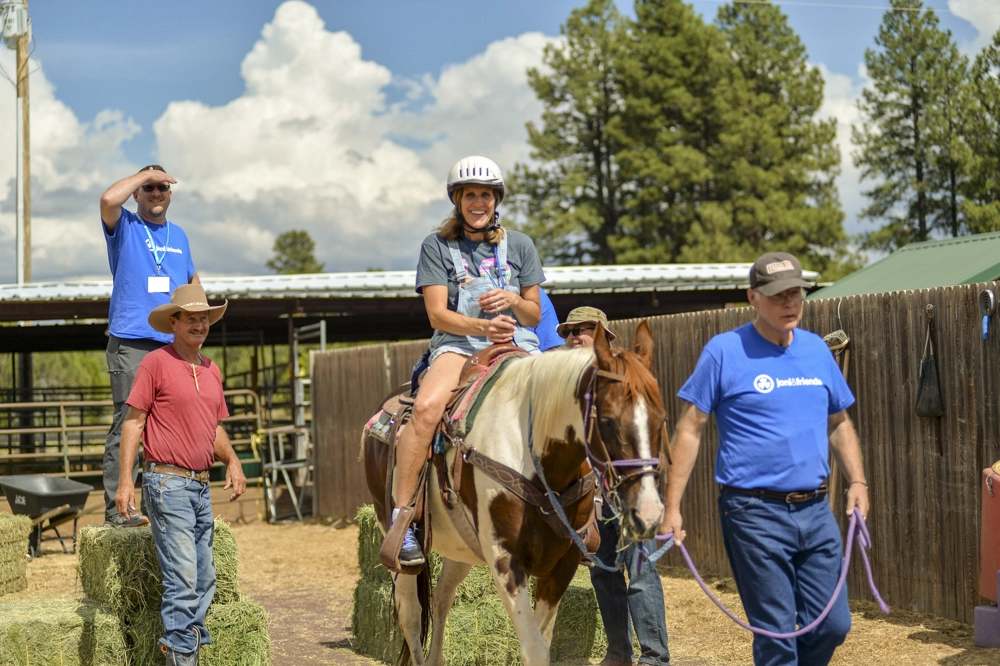 Horseback riding at Family Retreat