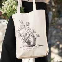 Floral Canvas Tote Bag