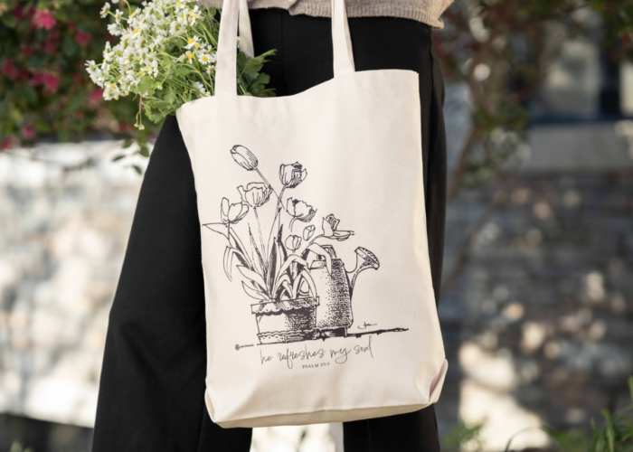 Floral Canvas Tote Bag