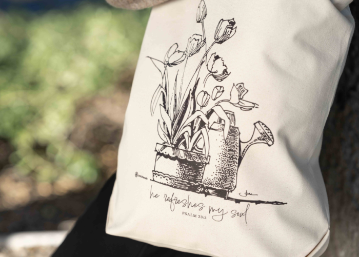 Floral Canvas Tote Bag
