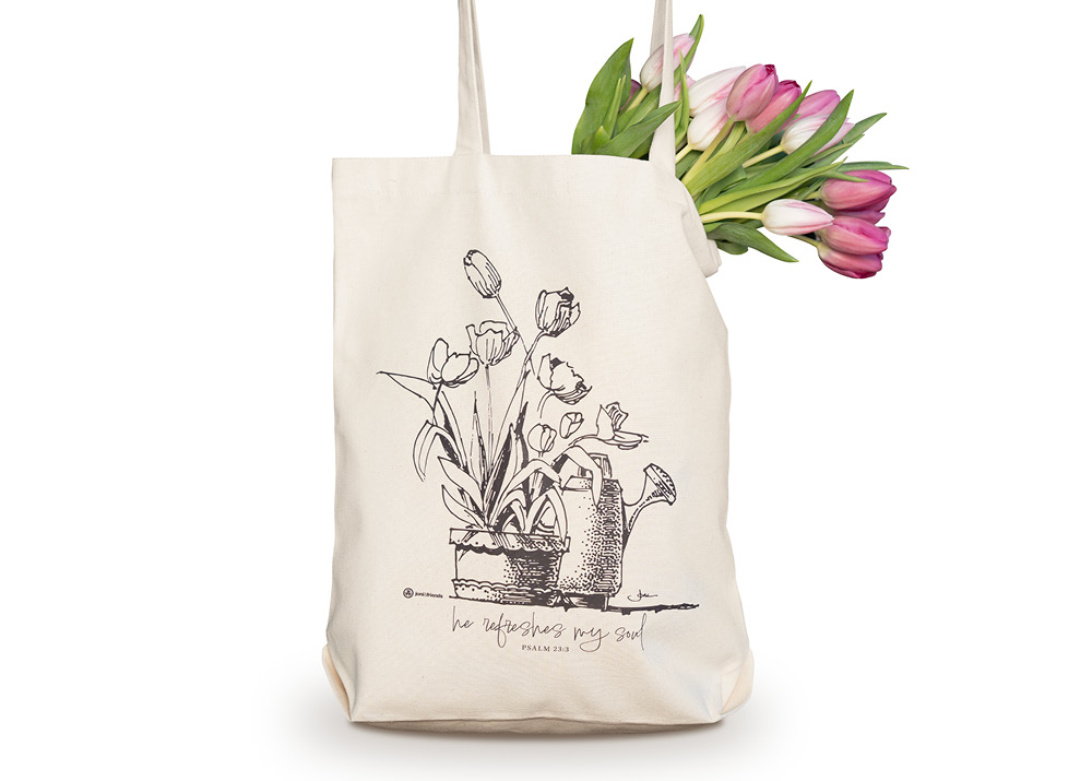 Floral Canvas Tote Bag