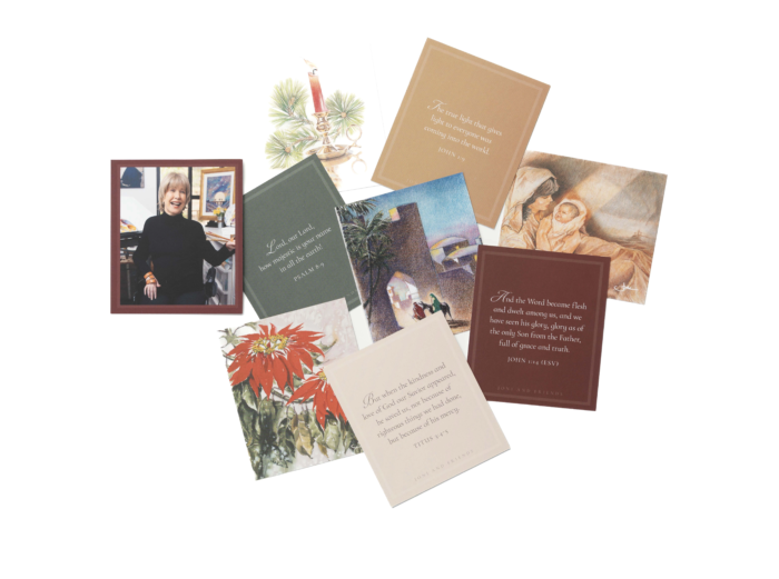 Advent Scripture Cards scattered on a table