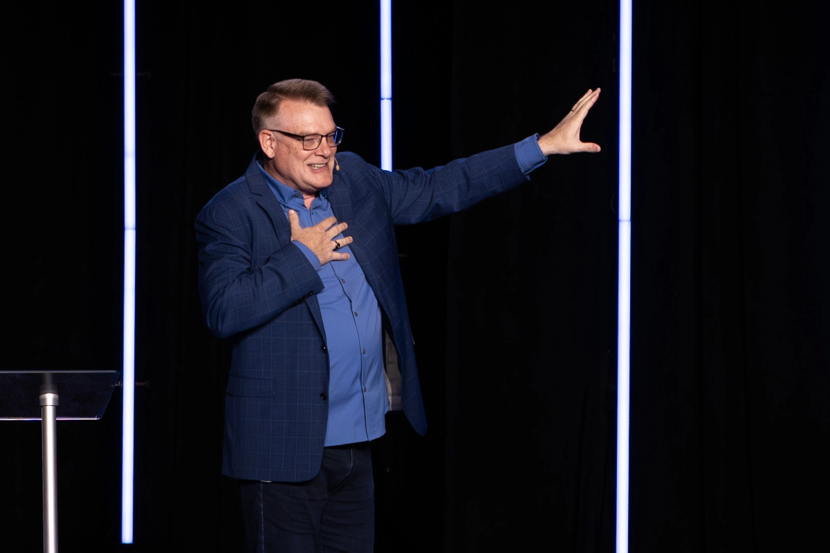 Shawn Thronton speaking at an event