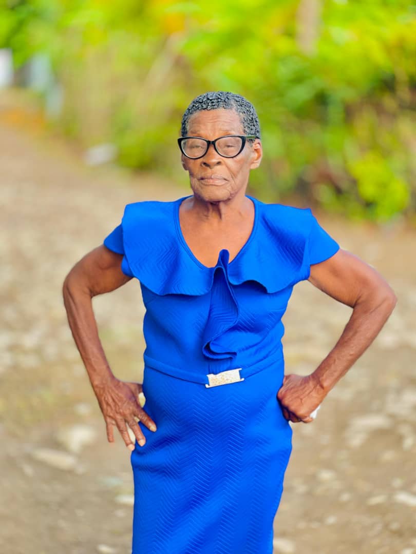 Aunt Rosita posing for the camera.