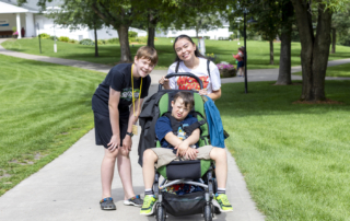 Teddy and his buddies, Clarissa and Joey.