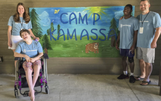 Smiles all around! Asher, his parents David and Mikaela, and his sister Rebekah enjoying family photo time at Retreat.