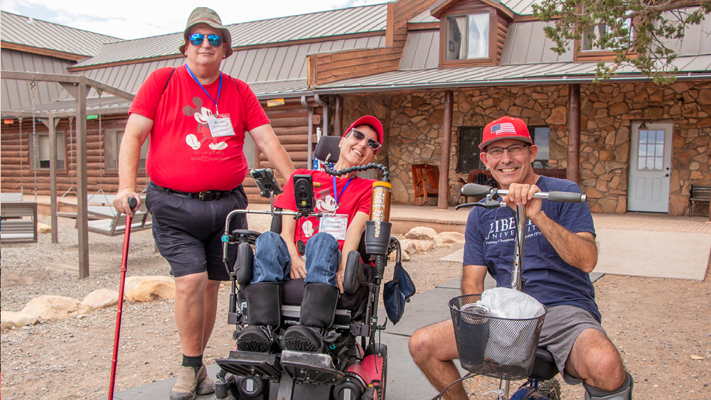 Veterans pose for a photo at Warrior Getaway