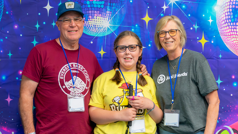 People pose for a photo at a Joni and Friends event