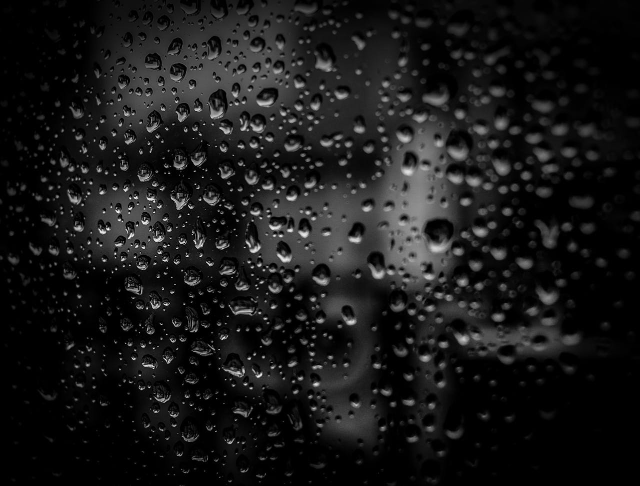 Rain drops on a window.