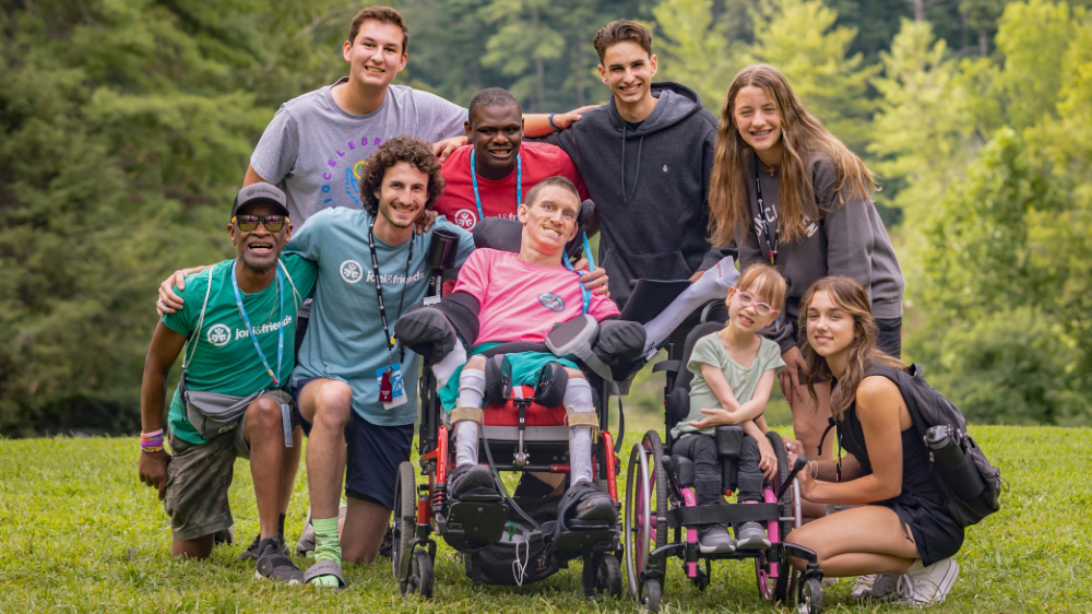 People pose for a photo at Family Retreat