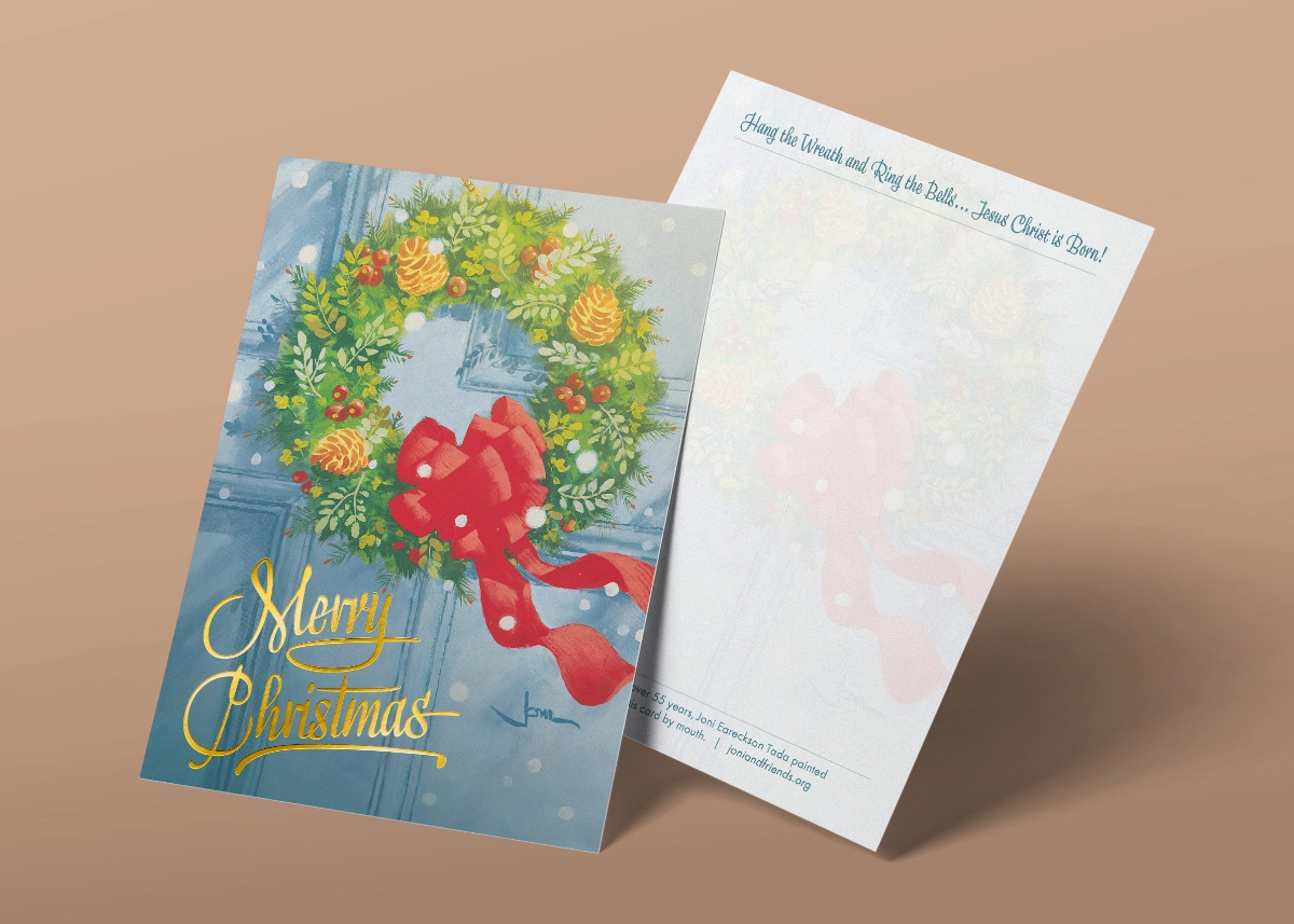 Wreath Christmas Card, Merry Christmas