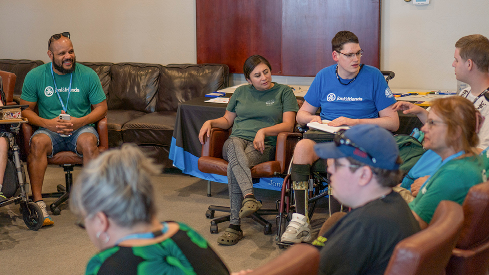 People gather for a network meeting